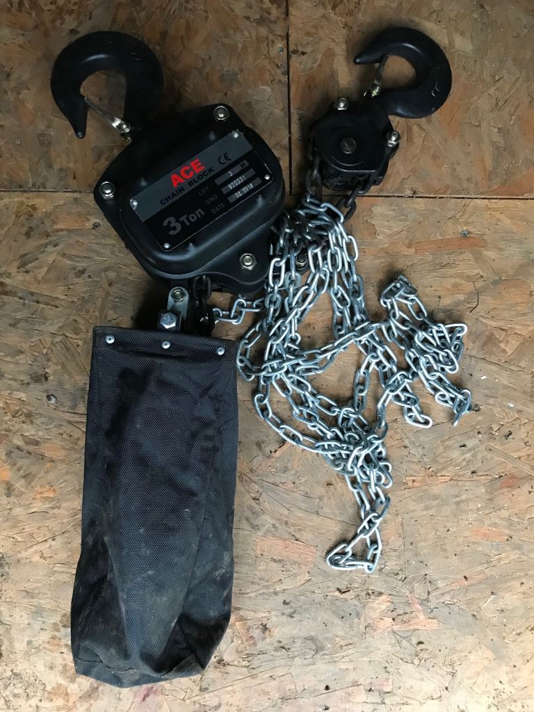 Block tackle ace lifting chain hoist 3M 3T manual pulley winch