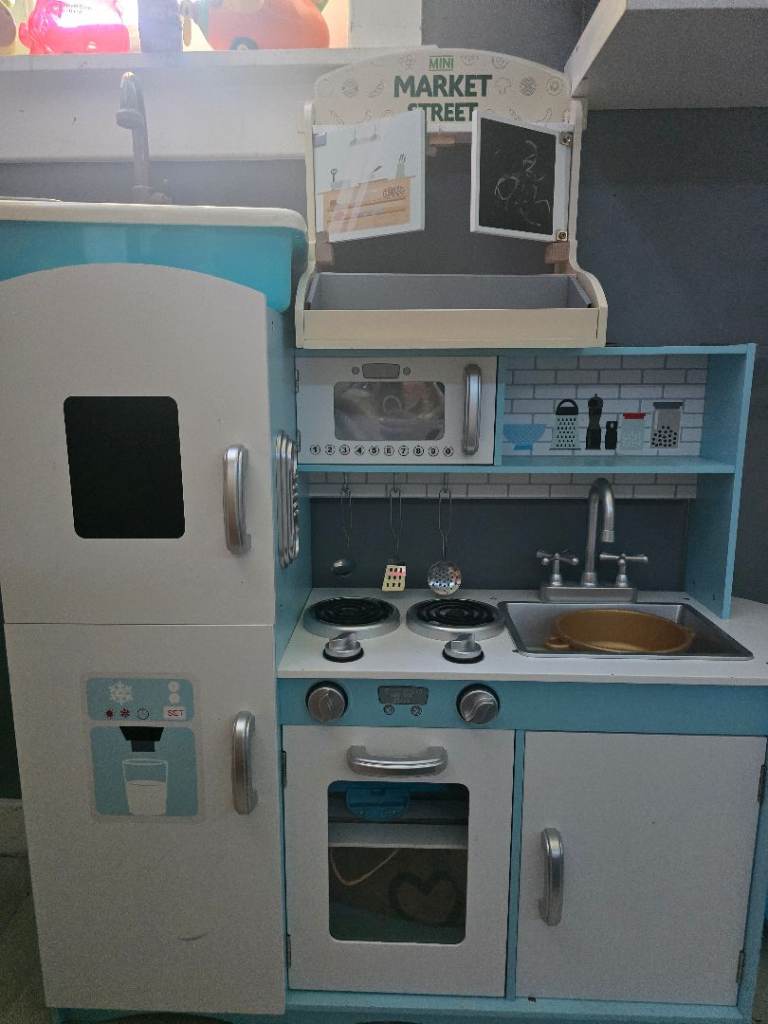 Kids wooden kitchen and accessories