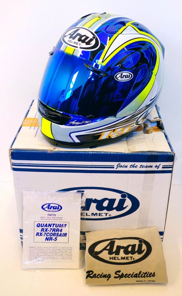 RARE COLLECTORS ITEM #ARAI RX-7 MOTORCYCLE HELMET - SETE GIBERNAU MOTOGP REPLICA