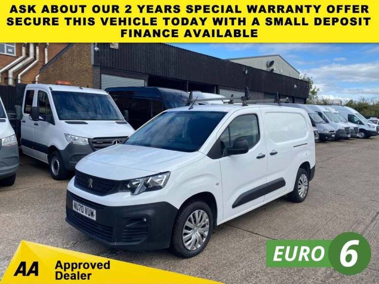 2020 70 PEUGEOT PARTNER 1.5 BLUE HDI PROFESSIONAL LWB 100BHP. ROOF RACK. AIRCON.