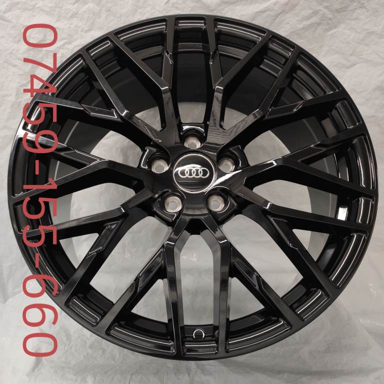 4X NEW ALLOY WHEELS (20" INCH ALLOYS) BLACK R8 AUDI A4 S4 A5 S5 S6 A6 A7 A8 TT Q5 Q7 Q3 Q4