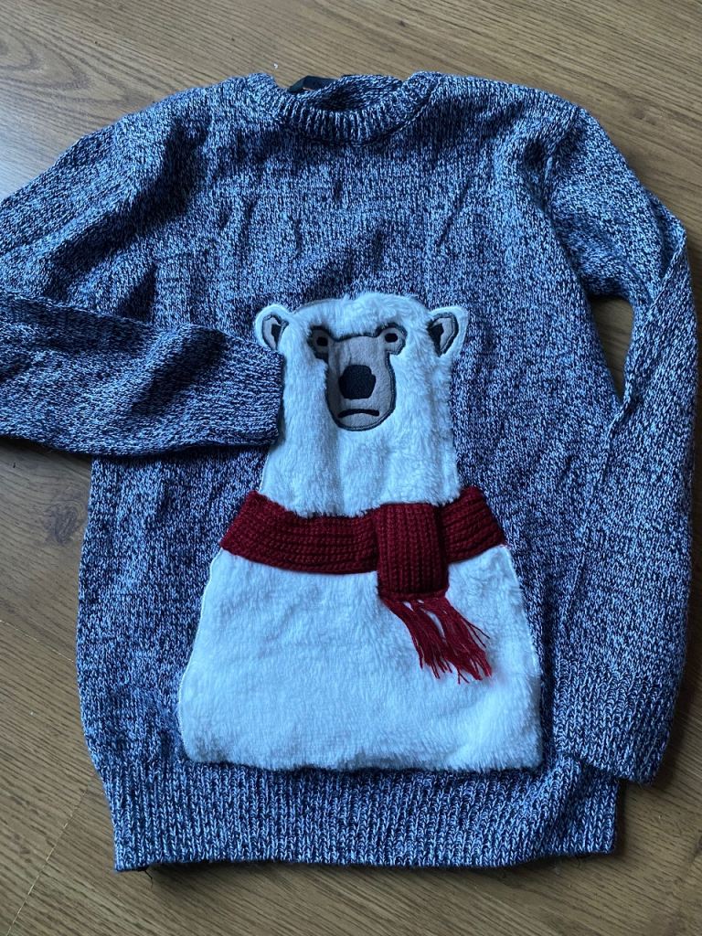 Polar bear Xmas knitted jumper