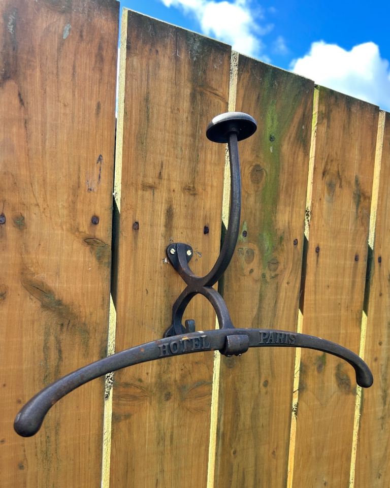 Stylish Vintage Hotel Paris Cast Iron Coat Rack Hook