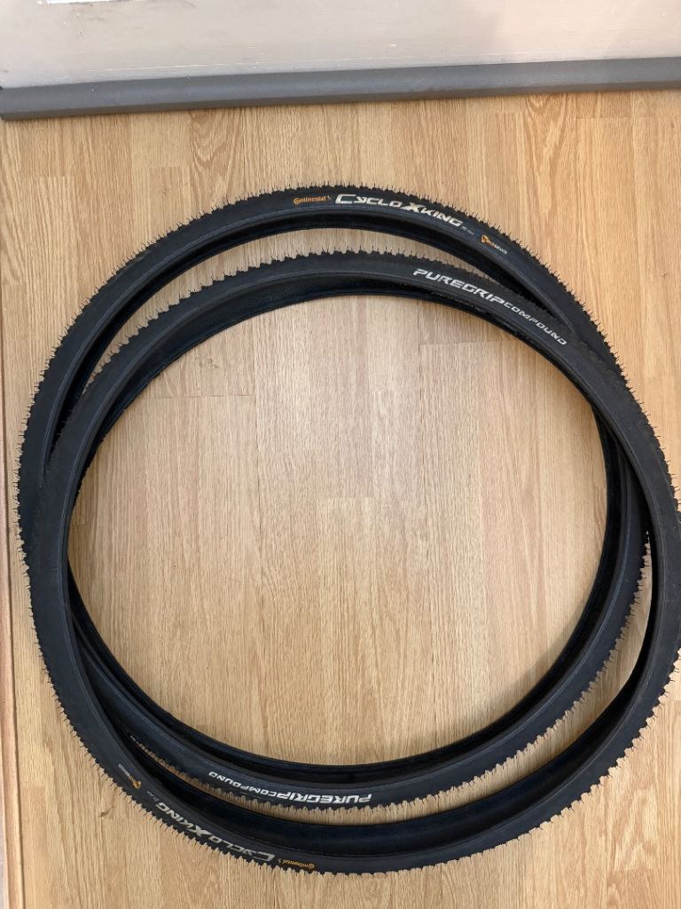 Pair of Continental CycloX King 35mm Bike Tyres