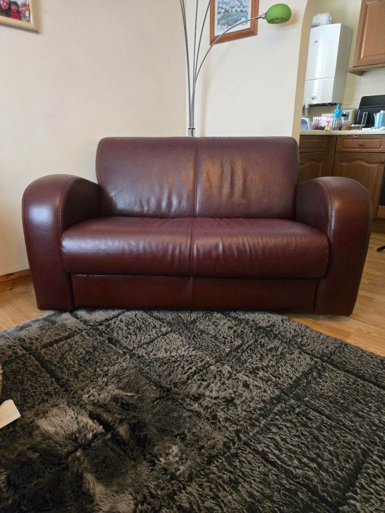 Two leather sofas 