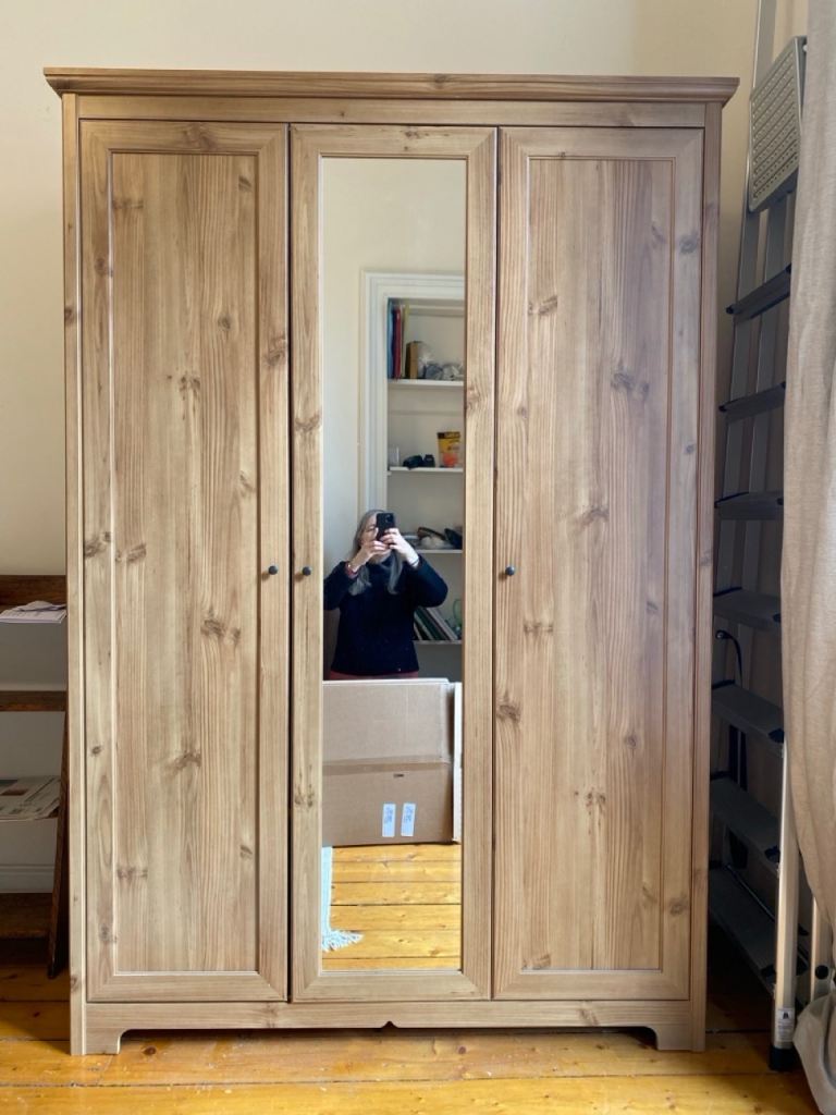 Two 3-door wardrobes