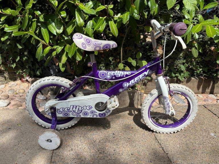 Huffy Kids Bike with Stabilisers – Purple, Good Condition