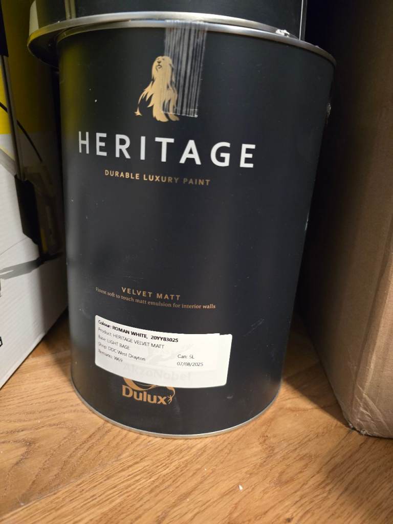 10 x 5lt -Dulux Heritage Roman White Paint