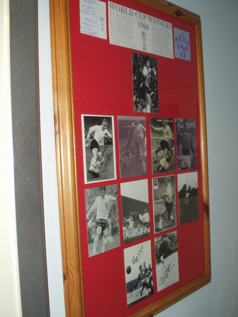 England 1966 World Cup Winning Team - Personally Signed Photos By The Full Team.  Mounted & Framed