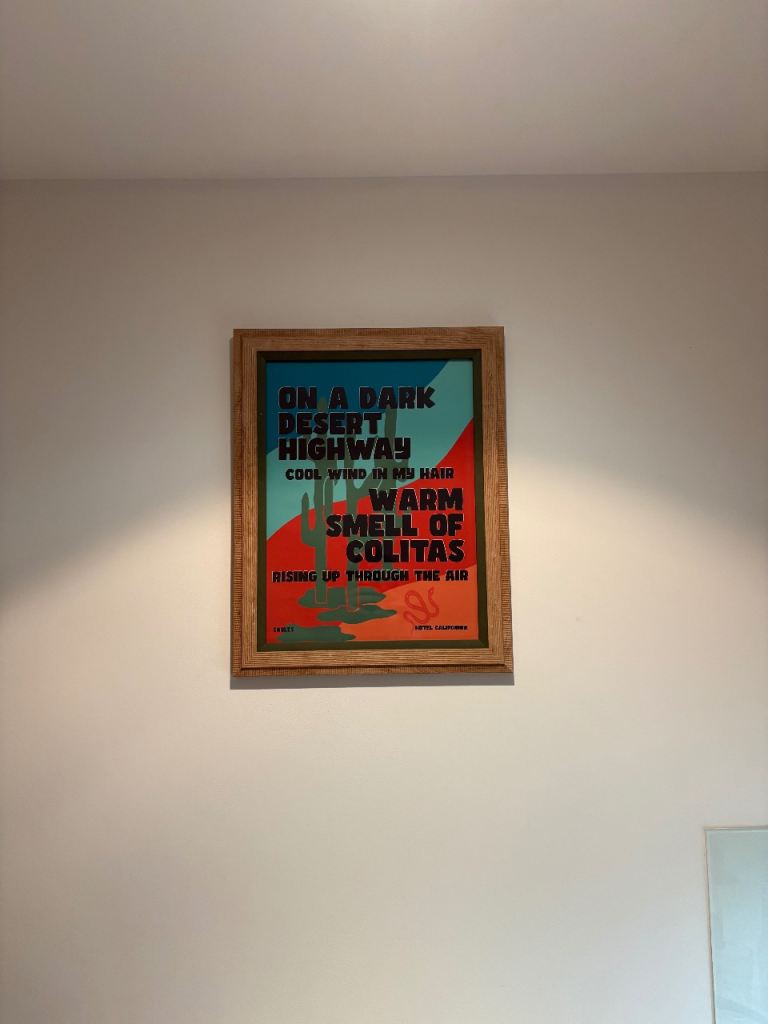 Hotel California lyric print