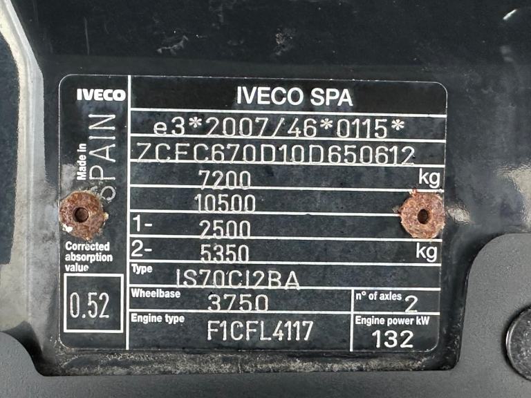 2021 Iveco Daily 72-180 HI MATIC REFRIGERATED BOX VAN 