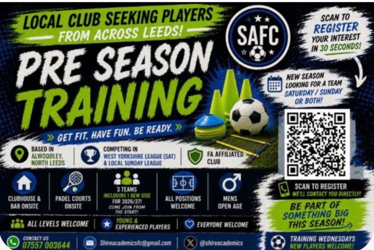 Leeds Based FOOTBALL TEAM - NEW PLAYERS WANTED
