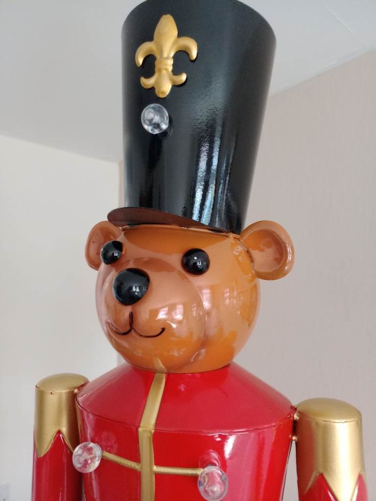 Christmas teddy light-up nutcracker