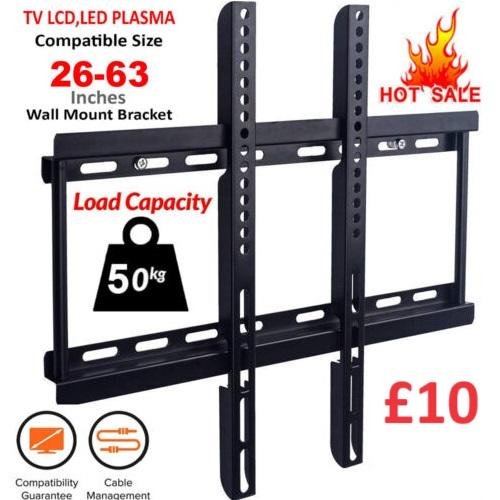 Tv Wall Mount Tv Bracket For Lcd Led Plasma 26-63 Inches Slim Flat