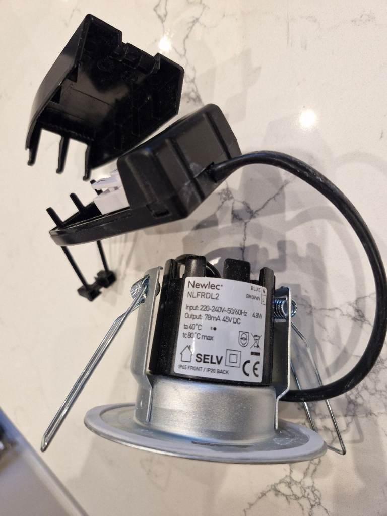 LED Downlights Box of 15 Newlec Fire Rated 4.8W 4000K 400LM IP65