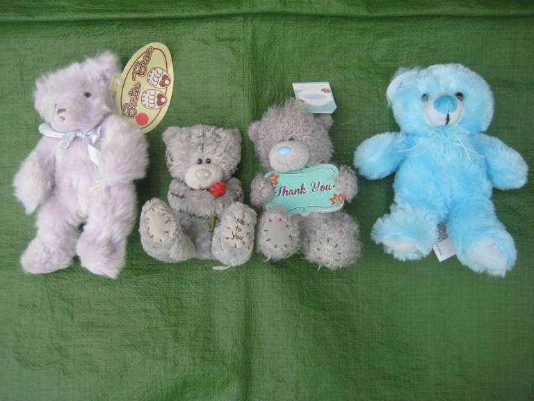 4 Brand New Small Teddy Bears: Bertie Bear/2 Me to You Bears/Miri Moo Bear-£5.00 Each/4 for £15.00