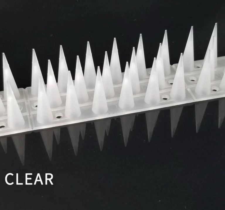 Clear White Fence Wall Spikes Garden Security Intruder Repellent Burglar Anti Cat Climb Bird