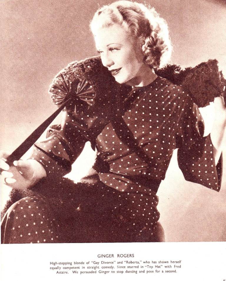 17 Framed magazine original GINGER ROGERS Famous Hollywood Film Movie Star Icon Glamour Vintage