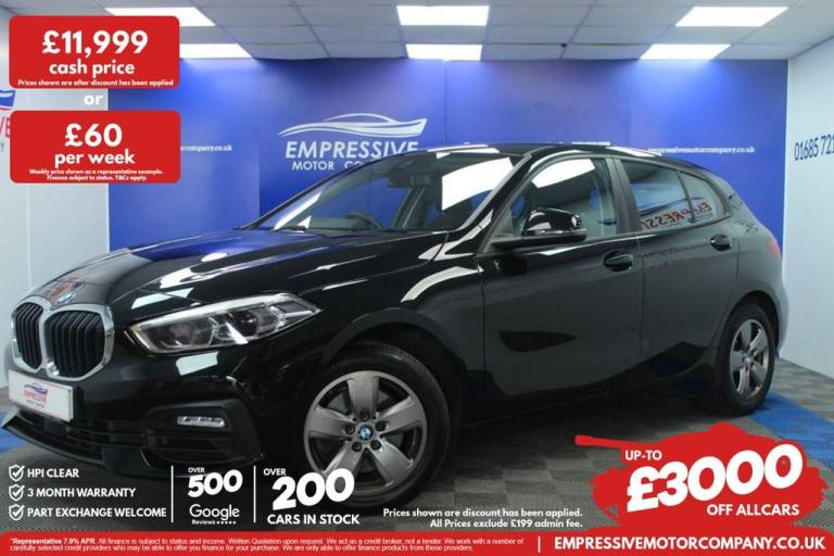 2019 69 BMW 1 SERIES 1.5 118I SE HATCHBACK 5DR PETROL MANUAL EURO 6 (S/S) (140 P