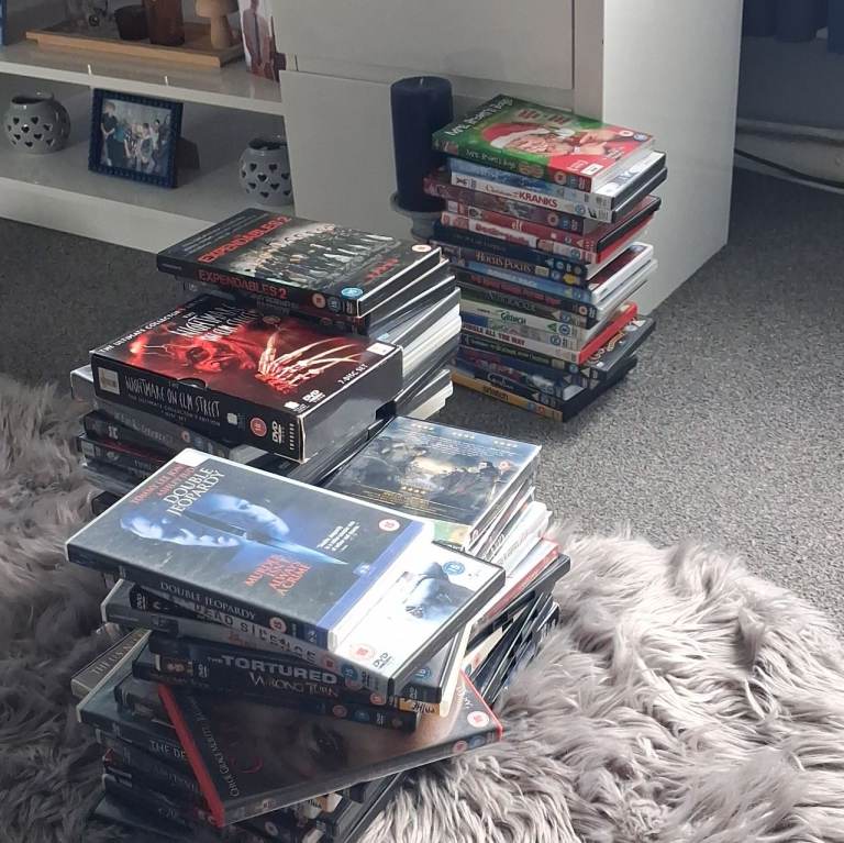 Large Collection of Horror and other DVDs – Good Condition