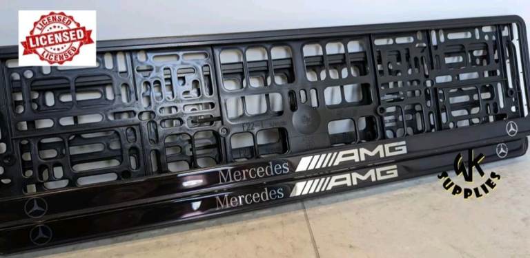 Pair of Mercedes-Benz AMG Gel Numberplate Holders  