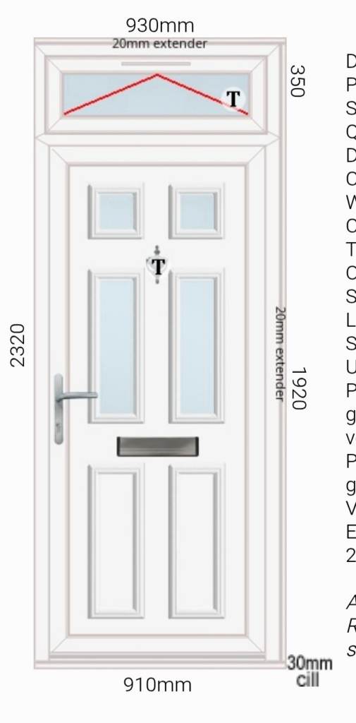 New Wilson Optima Double Glazed Front Door – Flat White