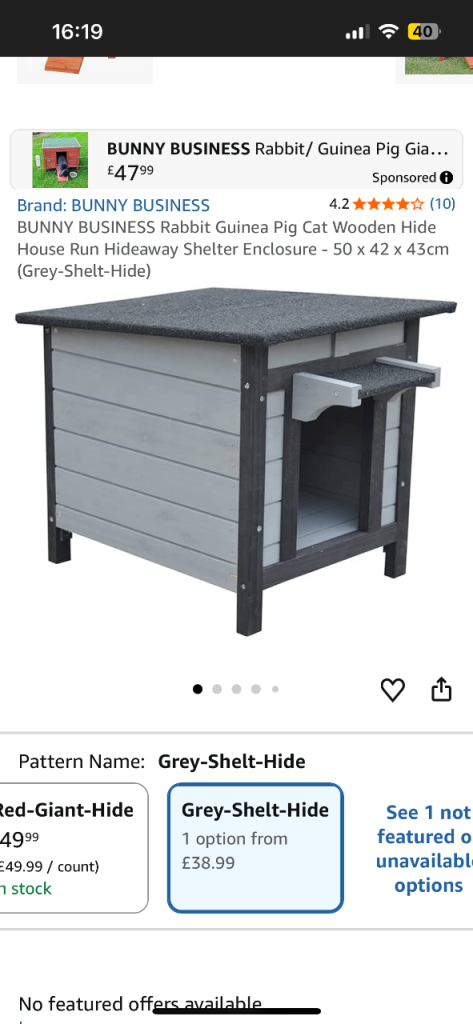 Small Animal Hide Shelter NEW requires assembly