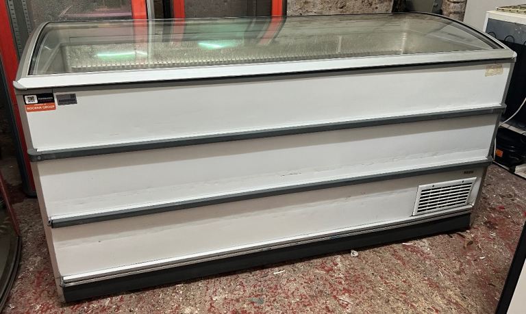 Commercial chest freezer with glass door