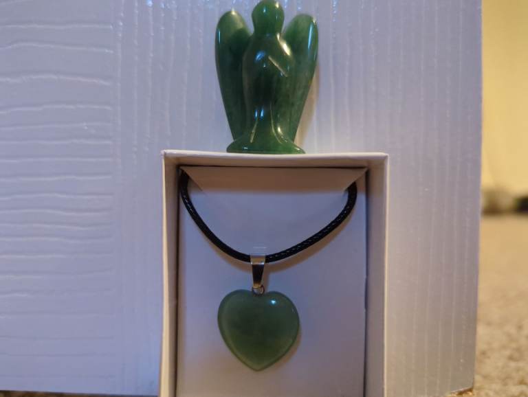 Guardian angel 😇 with matching heart necklace 