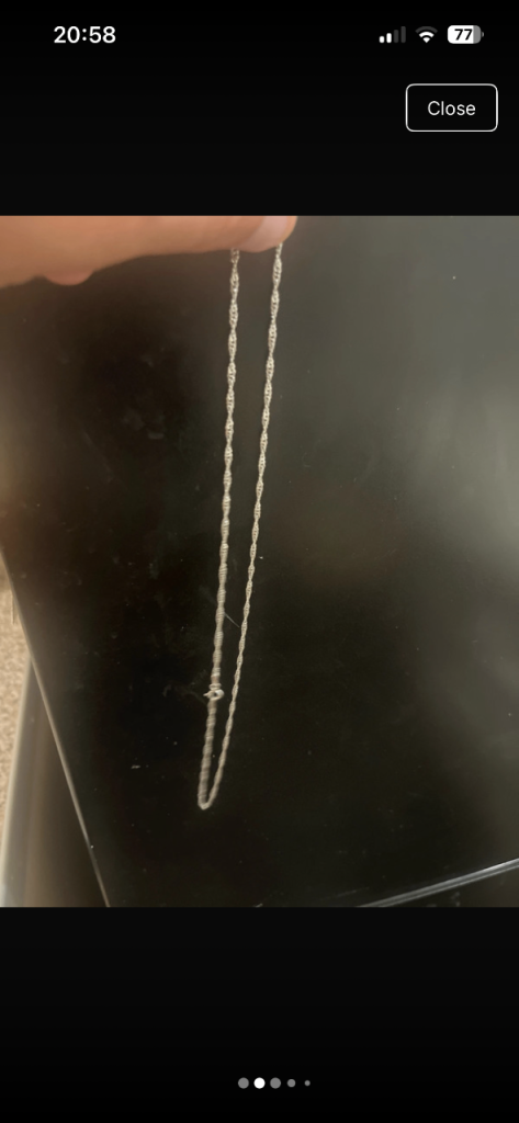 Solid 925 Sterling Silver Singapore Chain Necklace – Made in Italy