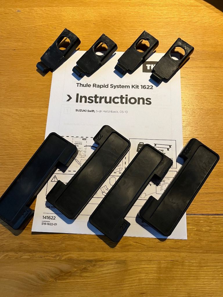 Thule foot pack fitting kit 1622