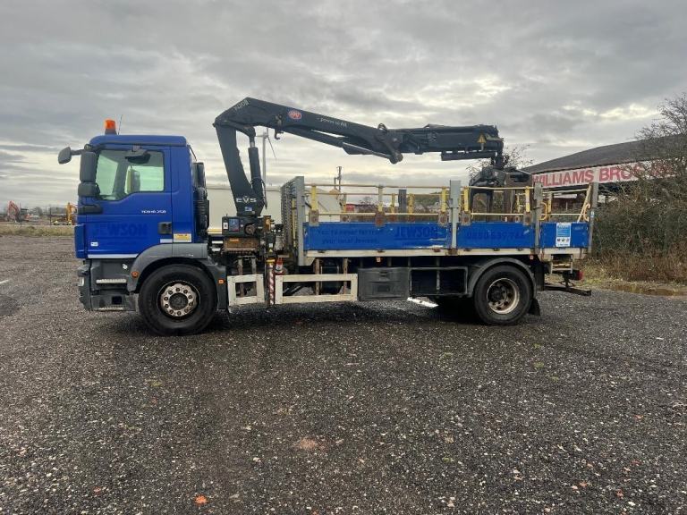 MAN/ ERF TG-M 15.250 15 TONNE DROPSIDE FRONT MOUNTED HMF CRANE 