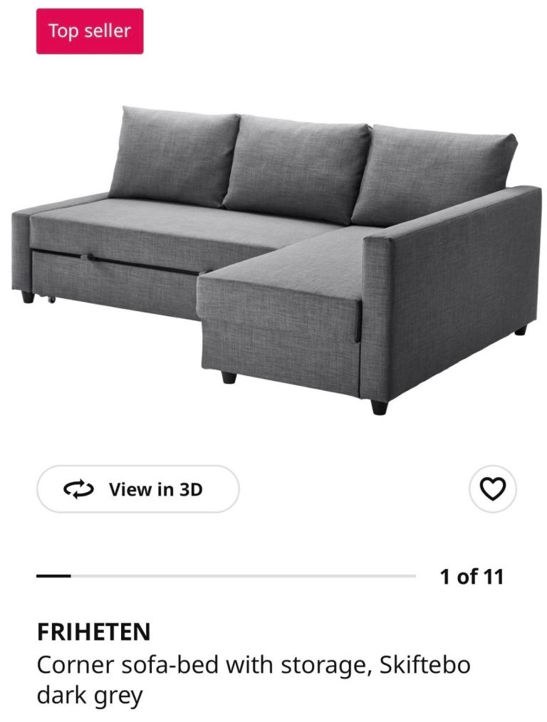 IKEA FRIHETEN Sofa bed - Read description 