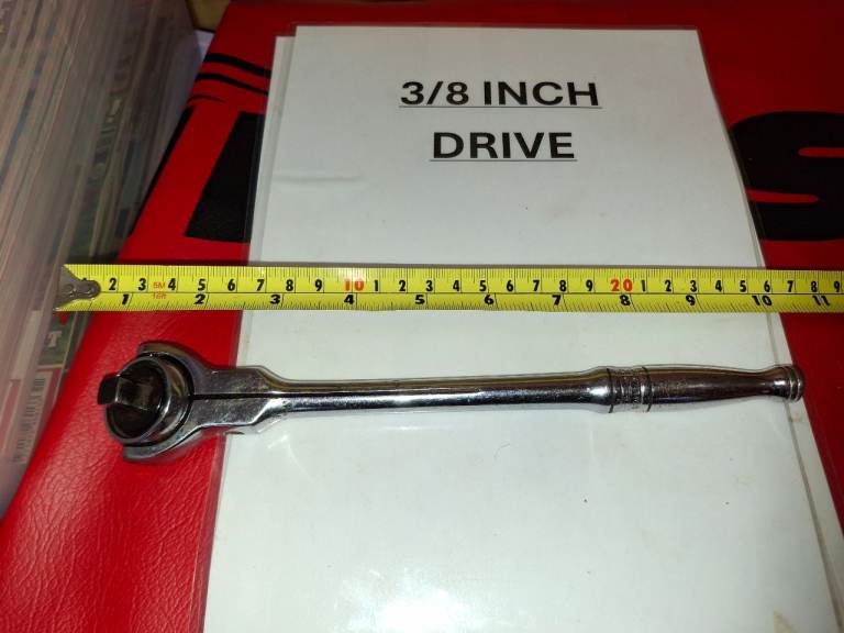 image for Snap-on F748 3/8 inch Drive Round Flex Head Swivel Head Ratchet 10 inches Long