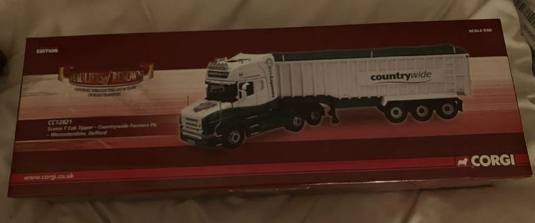 Rare Corgi CC12821 Scania T Cab Tipper Countrywide Farmers Plc' livery of Worcestershire, Defford