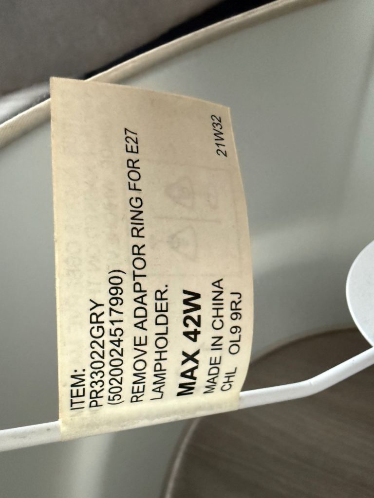 Colours Cassio light grey two tier cylinder light shades 