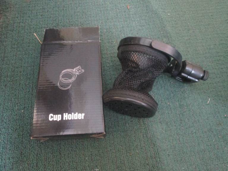 Drinks / Cup  Holder for Golf Buggy / Bike Scooter Wheelchair Etc Many Uses Simply clamps to bar