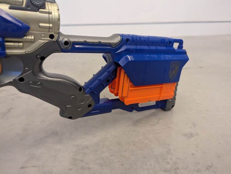 Nerf N-Strike Longstrike CS-6 Blaster Gun Riffle, Dart Magazine Clips & Bipod Stand