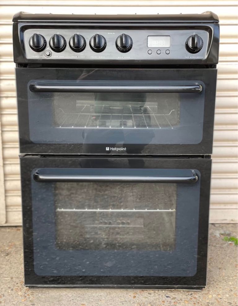 Hotpoint gas cooker 60cm fsd black 3 months warranty 