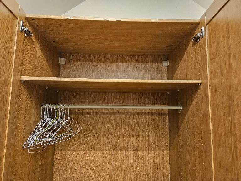 Attractive wood veneer wardrobe