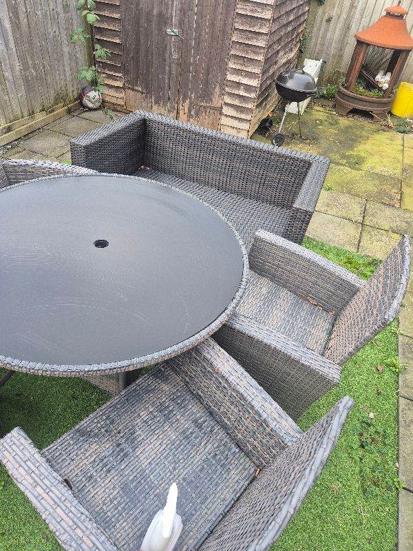 Rattan garden furniture