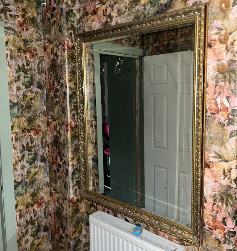 ROCCO VINTAGE GOLD LEAF MIRROR VERY HEAVY £50