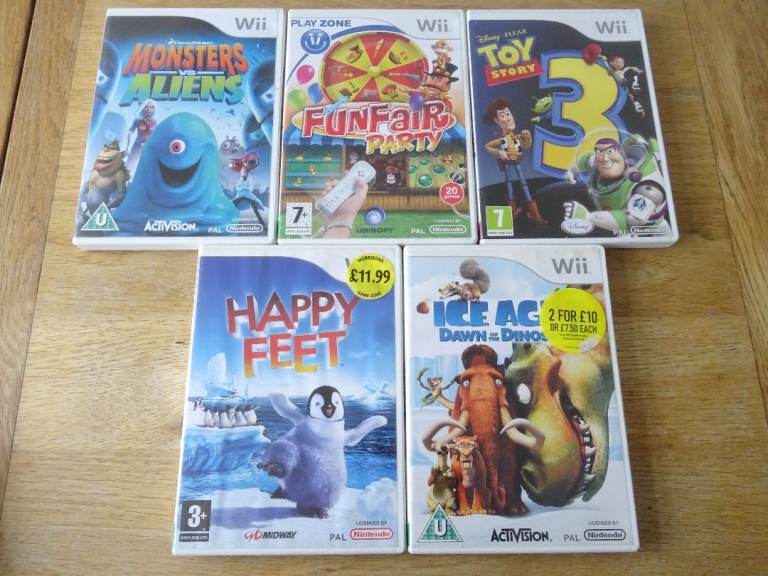 Nintendo Wii Video Games. ALL AS PRICED. including happy feet . toy story 3 etc AS PRICED 