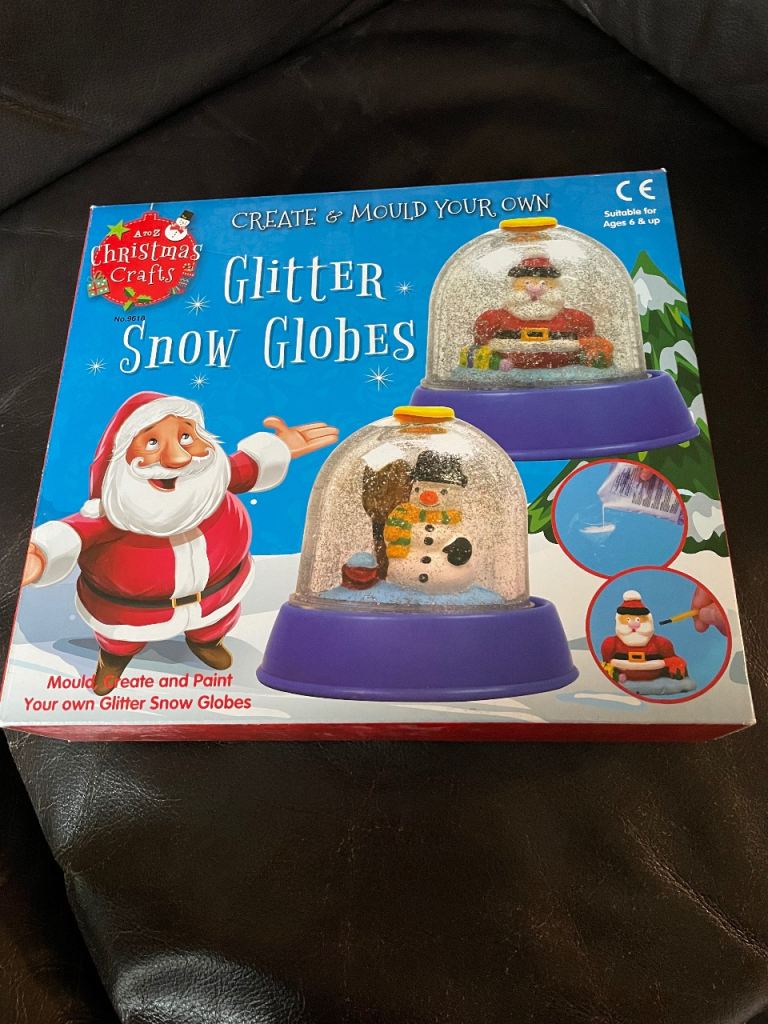 Glitter Snowstorm Domes Mould Create And Paint On Your Own Kids Activity Toy