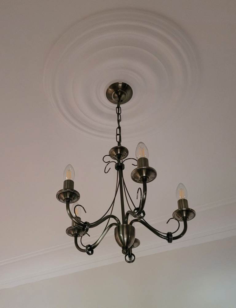 Ceiling Chandelier - brushed metal