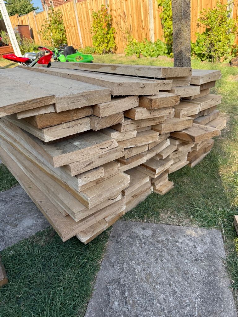 Oak wood boards