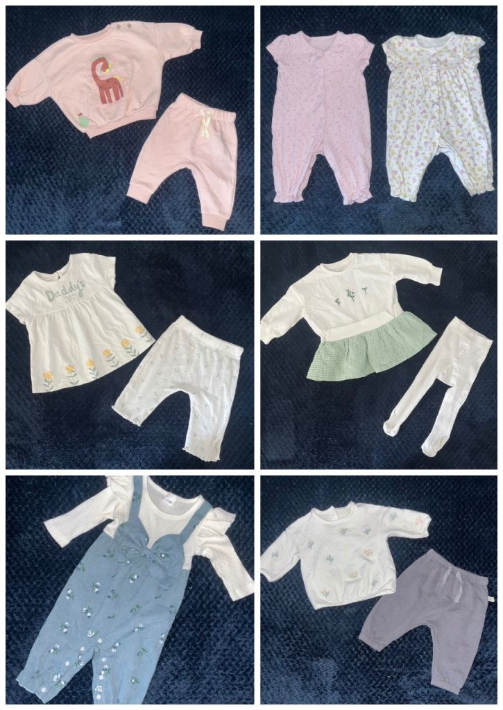 0-3m baby girl clothing bundle