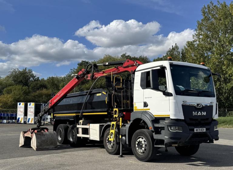 2021 71 plate Euro 6 MAN TGS35.430 8X4 32t Tipper Grab