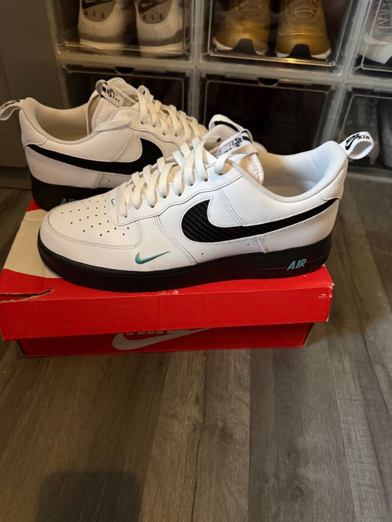 Size 11 Nike airforce 1 trainers white & blue worn around 5 times max no offers accepted 