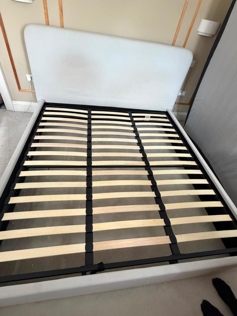 Fabric Super King Bed Frame – Good Condition